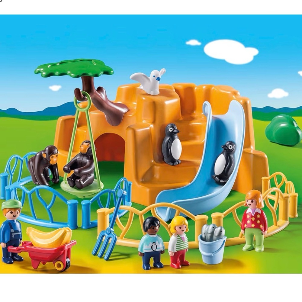 Playmobil 1.2.3 Zoo Playset with Blue Slide - Picture 2 of 16